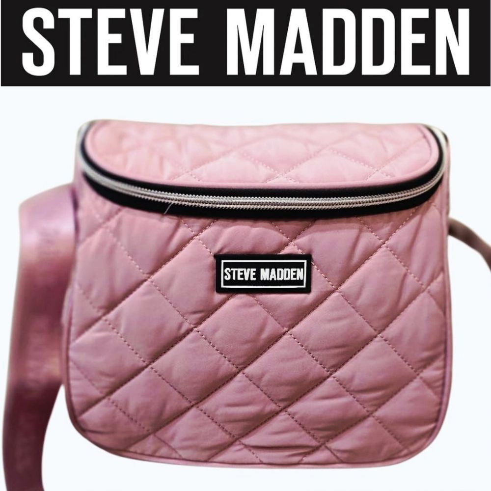 Steve Madden Quilted Lunch Tote Bag- Pink‎